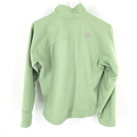 The North Face Fleece Windwall Jacket XS Mint Green Full Zip Windproof Coat - Picture 2 of 12
